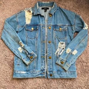 Forever 21 Distressed Jean Jacket